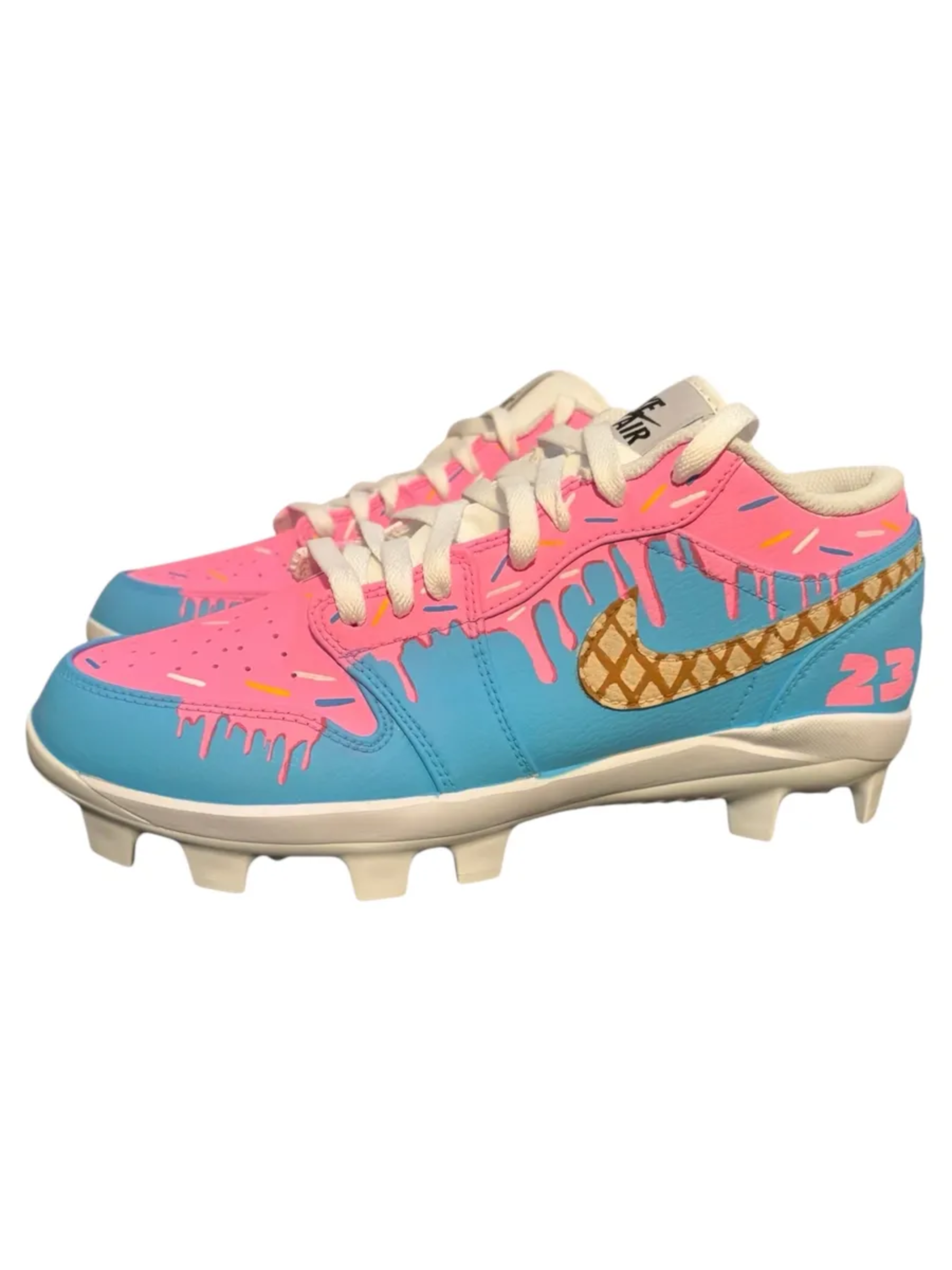 Ice Cream Drip Style Jordan 1 Custom Cleats