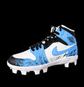Blue Splatter Jordan 1 Custom Cleats