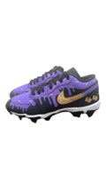 Purple and Gold Sprinkles Drip Style Jordan 1 Custom Cleats