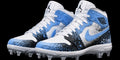 Carolina Blue Splatter Jordan 1 Custom Cleats