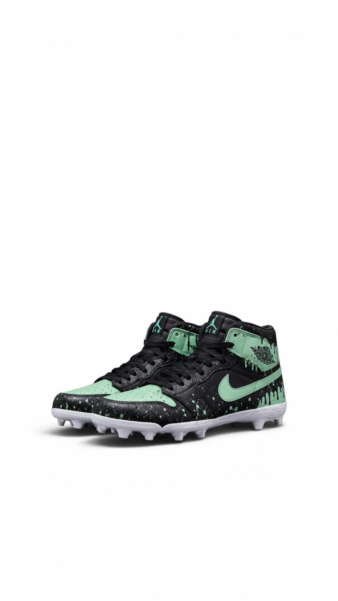 Drippy Mint Jordan 1 Custom Cleats